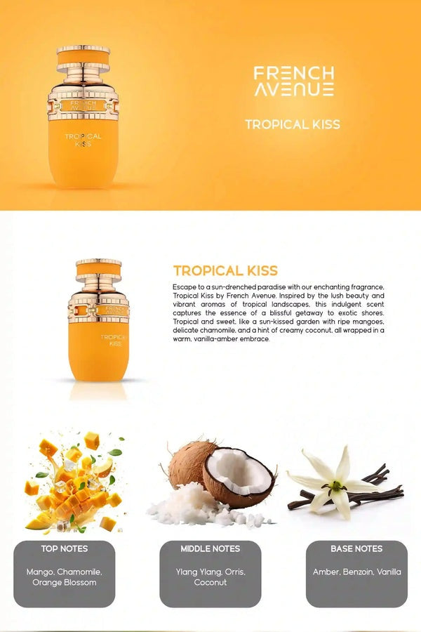 French Avenue Tropical Kiss 80ml | Best Warm Spicy Unisex Parfum UK