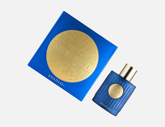 Khadlaj Azure Velvet 100ml Extrait de Parfum UK – Unisex Fresh & Woody Fragrance