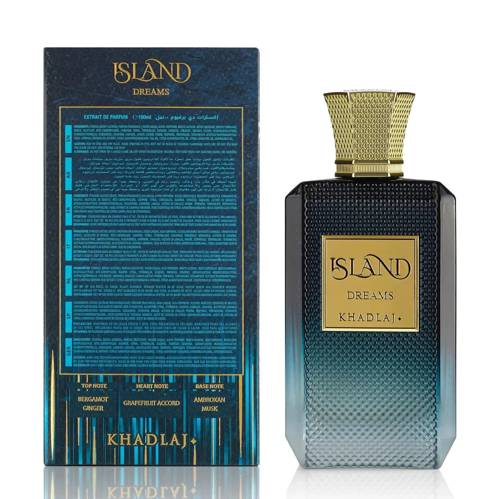 Khadlaj Island Dreams 100ml Extrait de Parfum – Fresh Citrus Unisex Scent