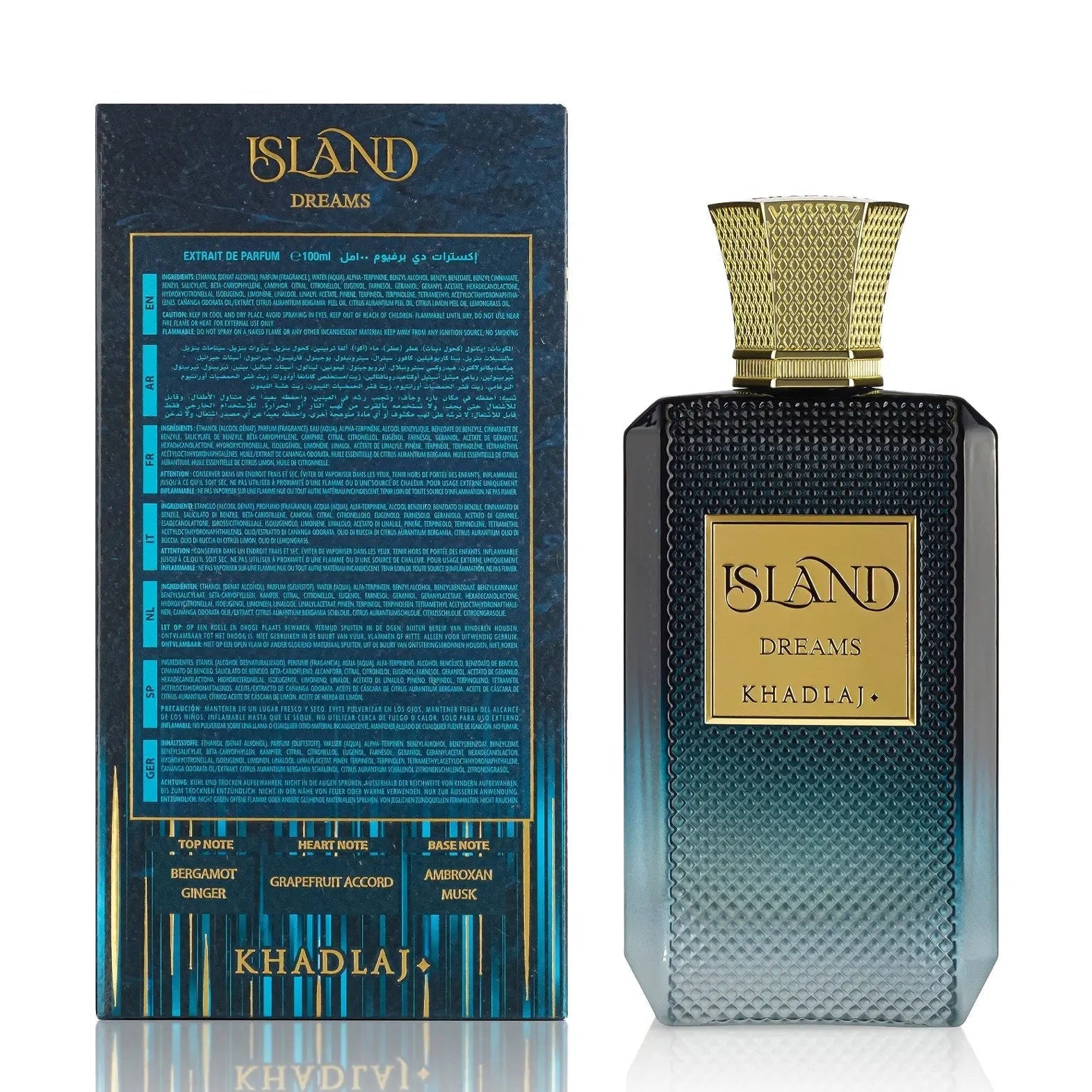 Khadlaj Island Dreams 100ml Extrait de Parfum – Fresh Citrus Unisex Scent