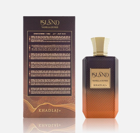 Khadlaj Island Vanilla Dunes 100ml Extrait de Parfum – Unisex Warm Vanilla & Spicy Amber Fragrance (Made in UAE)