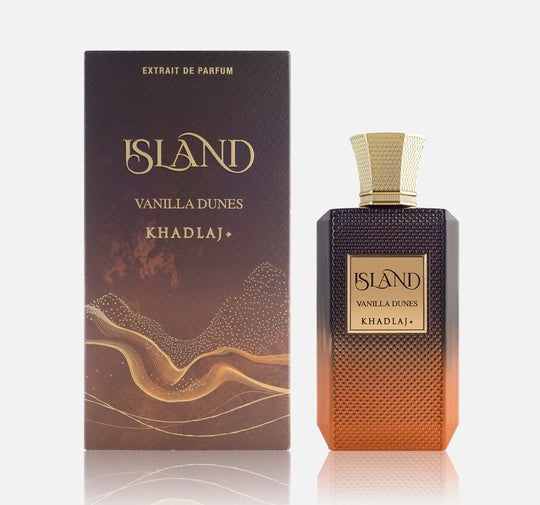 Khadlaj Island Vanilla Dunes 100ml Extrait de Parfum – Unisex Warm Vanilla & Spicy Amber Fragrance (Made in UAE)