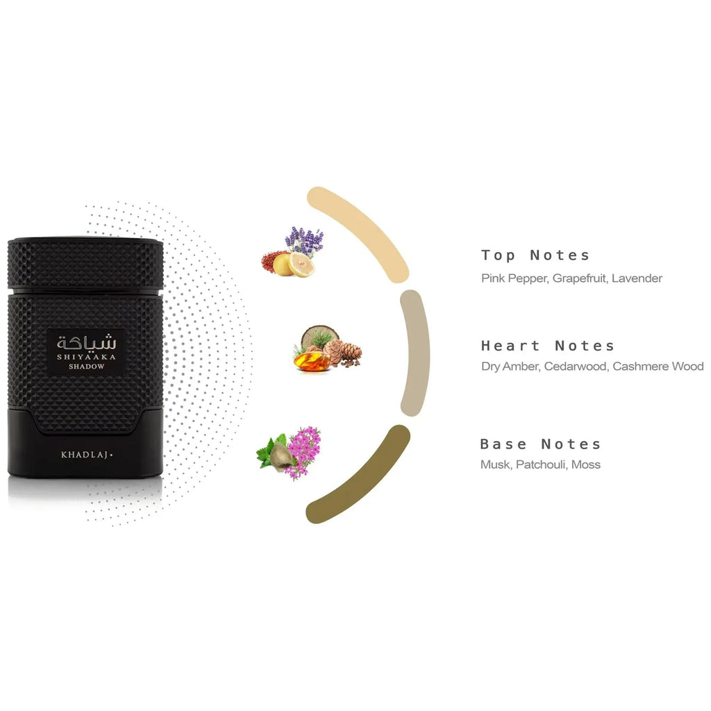 Khadlaj Shiyaaka Shadow 100ml EDP – Woody Aromatic Men’s Fragrance UK