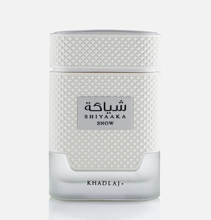 Khadlaj Shiyaaka Snow 100ml Eau de Parfum – Fresh Citrus & Spicy Unisex Fragrance (Made in UAE)