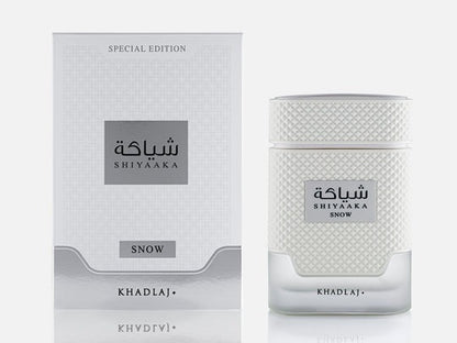 Khadlaj Shiyaaka Snow 100ml Eau de Parfum – Fresh Citrus & Spicy Unisex Fragrance (Made in UAE)