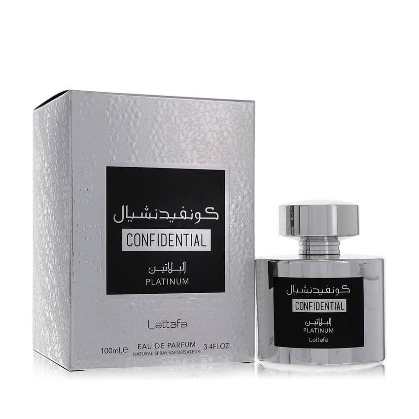 Lattafa Confidential Platinum 100ml | Luxury Warm Spicy Unisex Parfum UK
